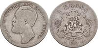 Schweden 1 Krona Oscar II., 1872-1907 -