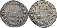 Braunschweig Calenberg Hannover 4 Mariengroschen Johann Friedrich, 1665-1679 -