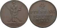 Braunschweig Calenberg Hannover 4 Pfennige Georg III.,1760-1820 -