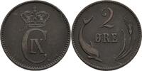 Dänemark 2 Öre Christian IX., 1863-1906 -