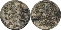 Kreuzer 1802 Hessen Darmstadt Ludwig X., 1790-1806 Schrötlingsfehler, ss