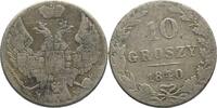 Polen Russland 10 Groszy Nikolaus I., 1825-1855 -