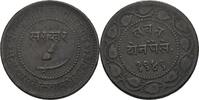 Indien Baroda 2 Paisa Sayaaji Rao III., 1875-1938 -