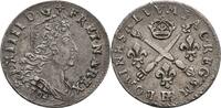 Frankreich Straßburg 5 Sols aux insignes (1/16 Ecu) Ludwig XIV., 1643-1715 -