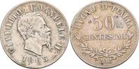 Italien Mailand Milano 50 Centesimi Viktor Emanuel II., 1861-1878 -