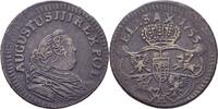 Groschen 1755 Polen Friedrich August von Sachsen, 1733-1763 ss+
