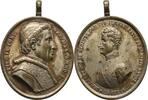 Italien Sardinien Vatikan Tragbare Medaille Carl Alberto u. Pio IX. -
