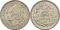 Niederlande 25 Cents Wilhelmina 1890-1948. -
