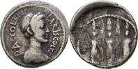 RÖMISCHE REPUBLIK Denar P. Accoleius Lariscolus AR Denarius. Rome, 43 BC. -