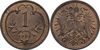 Österreich 1 Heller Franz Joseph I., 1848-1916 -