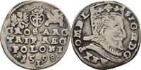 Polen Lublin Dreigröscher Trojak Sigismund III. 1587-1632 -