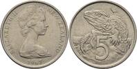 Neuseeland New Zealand 5 Cents Tuatara Elizabeth II. -