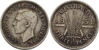 Australien 3 Pence George VI., 1936-1952 -