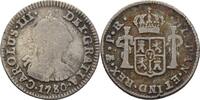 Spanien Bolivien Potosi 1/2 Real Carlos III., 1759-1788 -