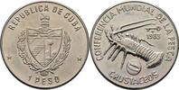 Kuba Cuba 1 Peso Welt Fischereikonferenz -