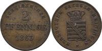 Sachsen Meiningen 2 Pfennig Bernhard Erich Freund, 1803-1866 -