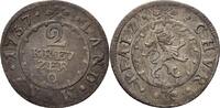 Pfalz Kurpfalz 2 Kreuzer Karl Philipp, 1716-1742 -