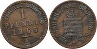 Sachsen Meiningen 1 Pfennig Bernhard II. Erich Freund 1803-1866 -