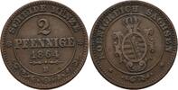 Sachsen 2 Pfennig Johann, 1854-1873 -