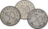 Deutsches Reich 50 Reichspfennig 3 Stück -