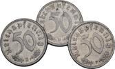 Deutsches Reich 50 Reichspfennig 3 Stück -