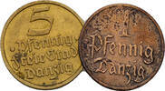 Danzig Pfennig 2 Stück -