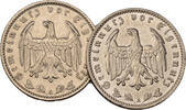Deutsches Reich 1 Reichsmark 2 Stück -