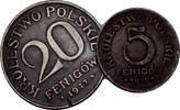 Polen Polska Fenigow 2 Stück -