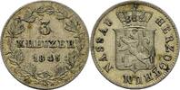 Nassau 3 Kreuzer Adolph, 1839 - 1866. -