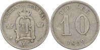 Schweden 10 Öre Oscar II. -