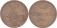 Russland 1 Denga (1/2 Kopeke) Alexander II. -
