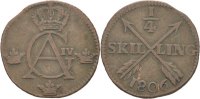 Schweden 1/4 Skilling Gustav IV. Adolf -