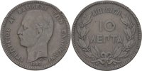 Griechenland 10 Lepta George I. -