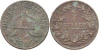 Deutsch Ostafrika 1 Heller Wilhelm II. -