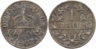 Deutsch Ostafrika 1 Heller Wilhelm II. -