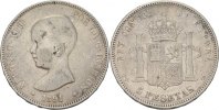 Spanien 5 Pesetas Alfons XIII., 1886-1931. -
