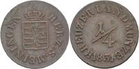 Sachsen Meiningen 1/4 Kreuzer Bernhard II. Erich Freund, 1806-1866. -