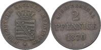 Sachsen Meiningen 2 Pfennig Georg II., 1866-1914 -