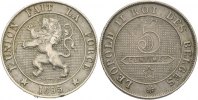 Belgien 5 Centimes Leopold II. -