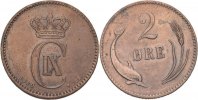 Dänemark 2 Öre Christian IX. -