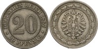 Kaiserreich 20 Pfennig Wilhelm I., 1861-88
