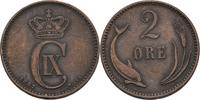 Dänemark 2 Öre Christian IX., 1863-1906 -