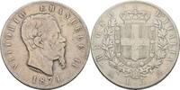 Italien 5 Lira Viktor II. Emanuel 1861-1878. -