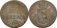 Würzburg 3 Kreuzer Ferdinand von Österreich, 1806-1814 -