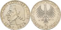 5 Deutsche Mark 1964 Deutschland Johann Gottlieb Fichte kl. Kratzer, vz