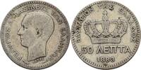 Griechenland 50 Lepta Georg I. 1863-1913 -