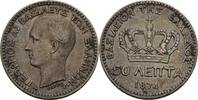 Griechenland 50 Lepta Georg I. 1863-1913 -
