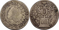 RDR Böhmen Prag 10 Kreuzer 1765 Maria Theresia, 1740-1780. VF-