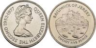 Jersey 25 Pence 1977 FAO Stempelglanz 17.46 US$  +  11.64 US$ shipping