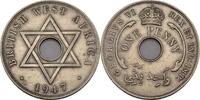 British Westafrica 1 Penny 1947 Georg VI., ss 13.86 US$  +  11.55 US$ shipping